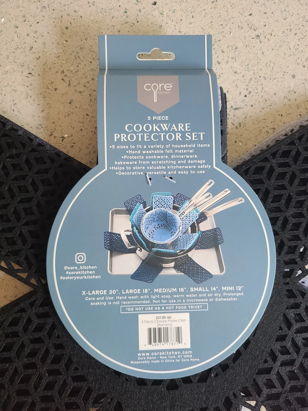 Gray & Black Cookware Protector Set - 5 Piece